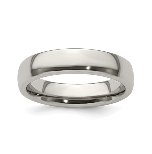 Edward Mirell Titanium Half Round 5mm Polished Band Size 7