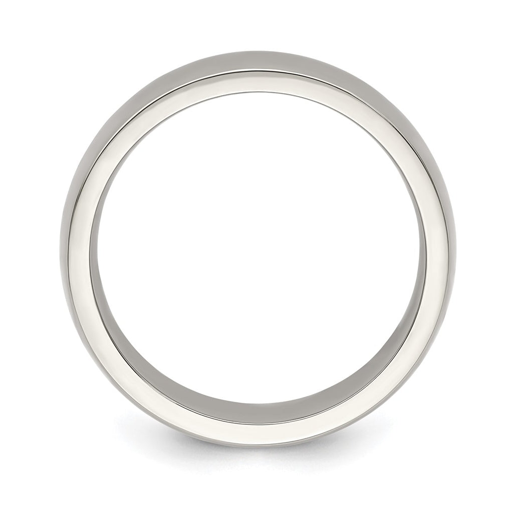 Edward Mirell Titanium Half Round 7mm Polished Band