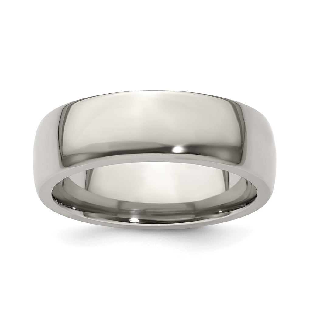 Edward Mirell Titanium Half Round 7mm Polished Band