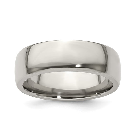 Edward Mirell Titanium Half Round 7mm Polished Band