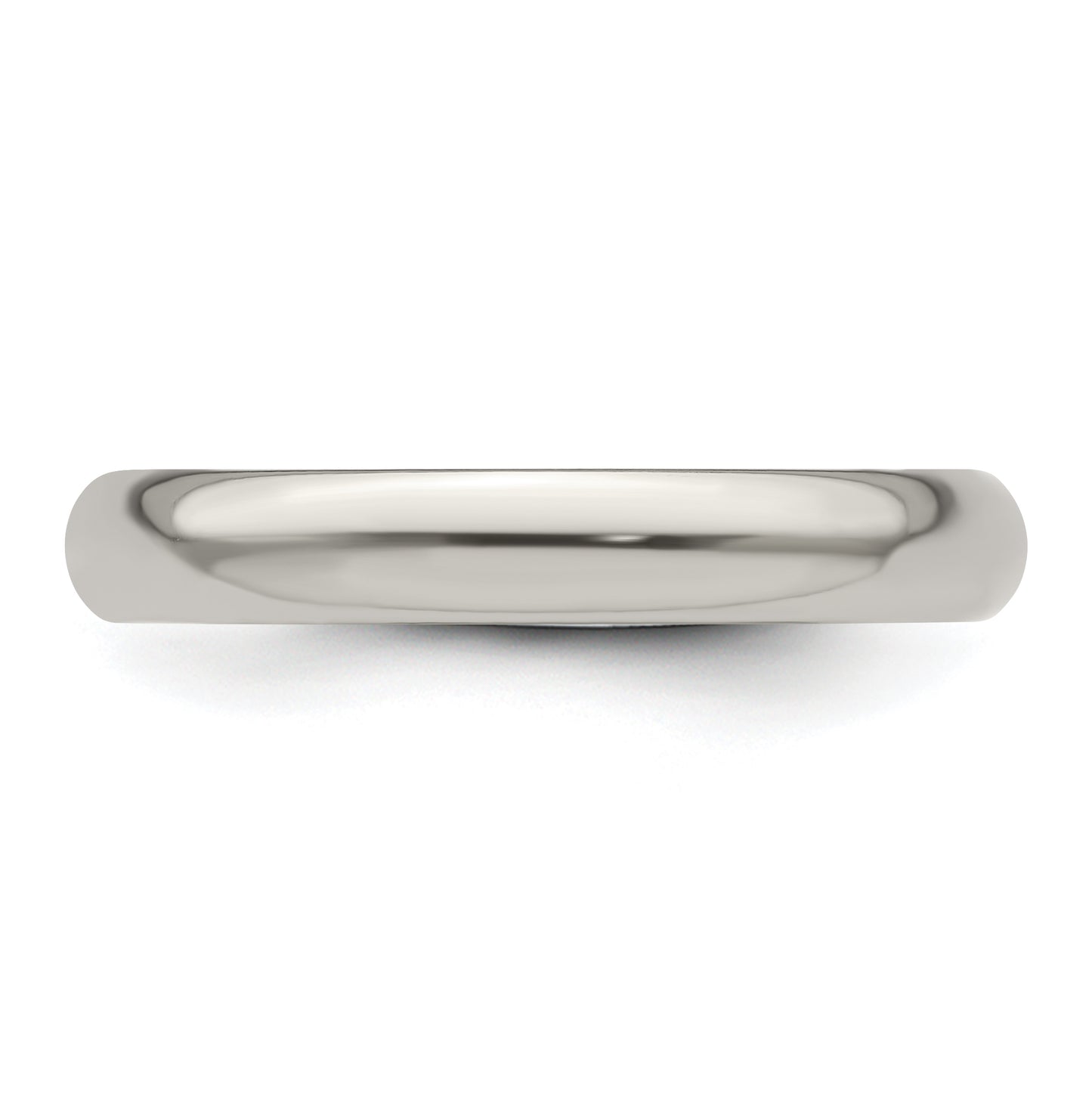 Edward Mirell Titanium Brushed Polished Step Edge 4mm Band Size 12