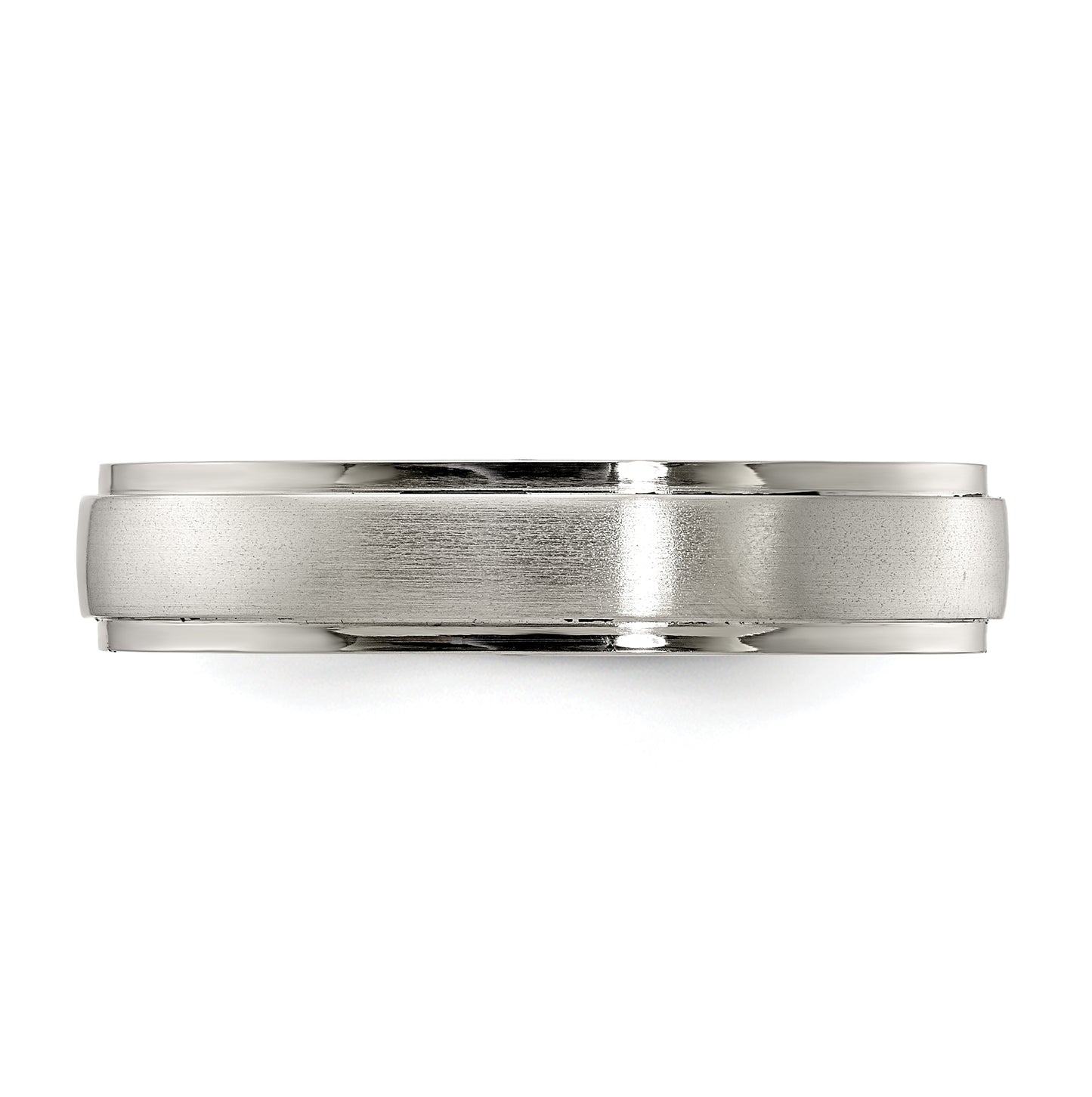 Edward Mirell Titanium Brushed Polished Step Edge 5mm Band Size 11.5
