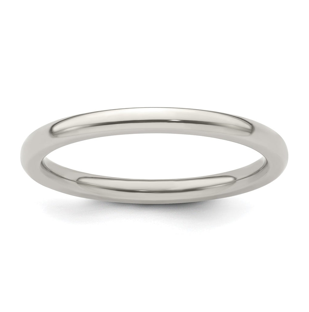 Edward Mirell Titanium Domed 2mm Polished Band Size 7