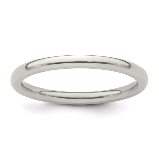 Edward Mirell Titanium Domed 2mm Polished Band Size 7