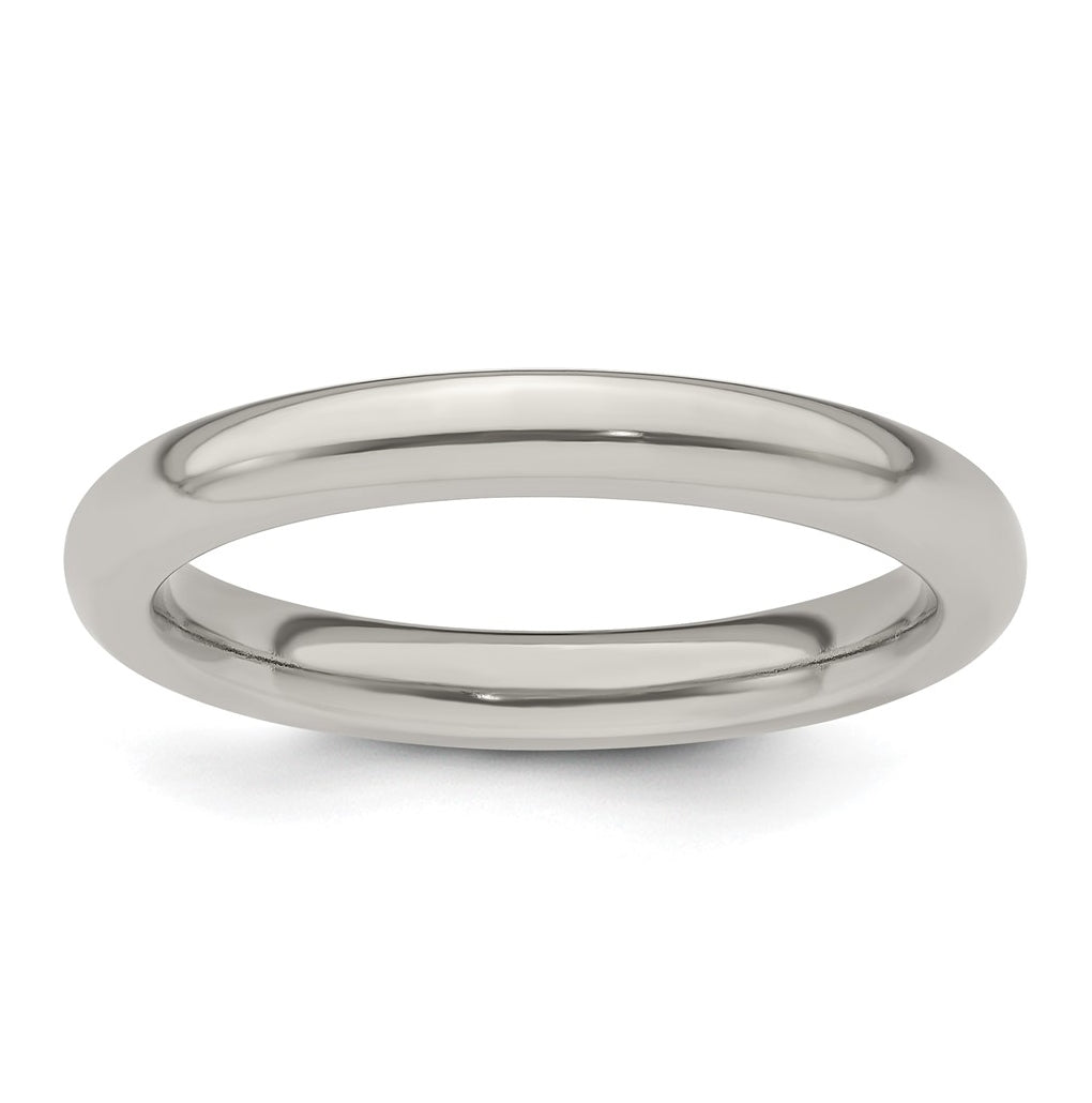 Edward Mirell Titanium Domed 3mm Polished Band Size 5.5