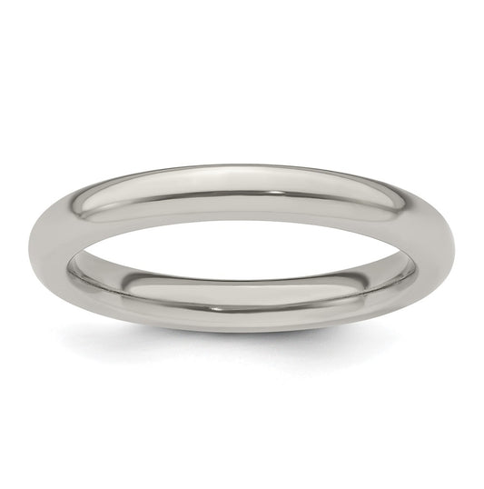 Edward Mirell Titanium Domed 3mm Polished Band Size 5.5