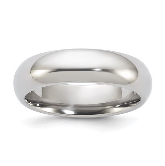 Edward Mirell Titanium Domed 6mm Polished Band, Size 7