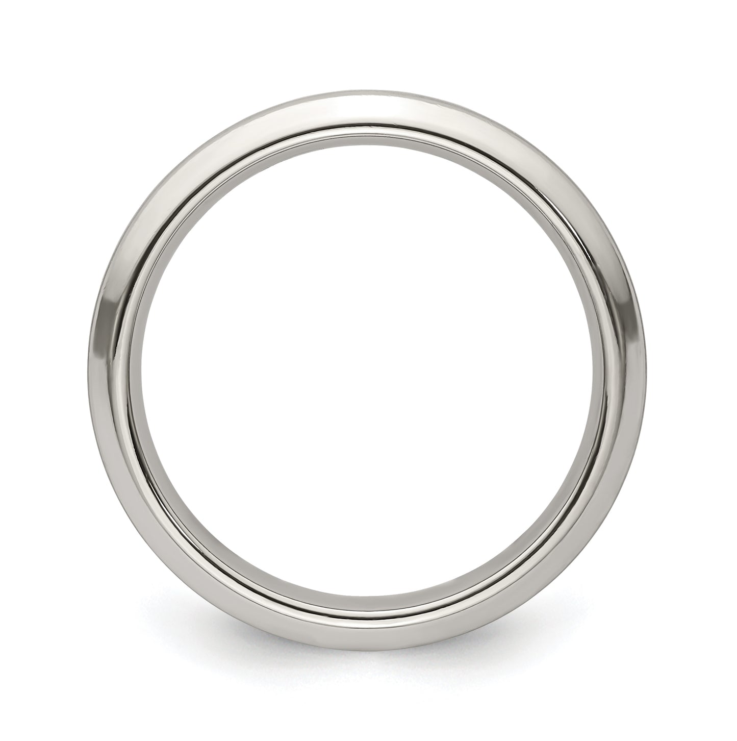Edward Mirell Titanium Brushed Polished Beveled Edge 4mm Band Size 12