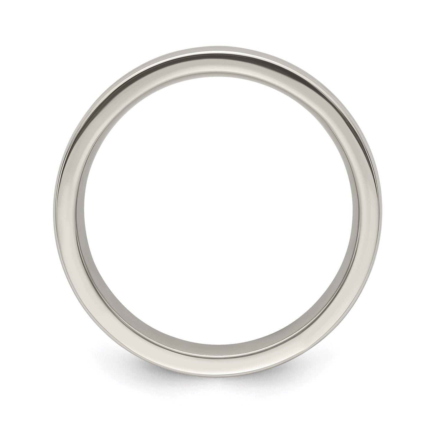 Edward Mirell Titanium Brushed Polished Tri Dome Milgrain 6mm Band Size 8.5