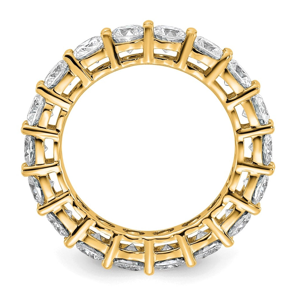 14K Yellow Or White Gold Lab Grown Diamond VS/SI+ G+ Cushion Complete Eternity Band