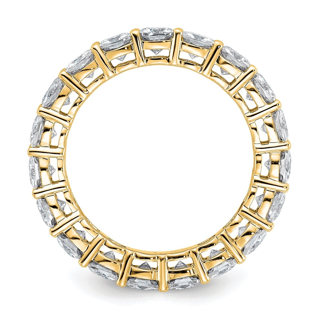 14K Yellow Or White Gold Lab Grown Diamond VS/SI+ G+ Cushion Complete Eternity Band