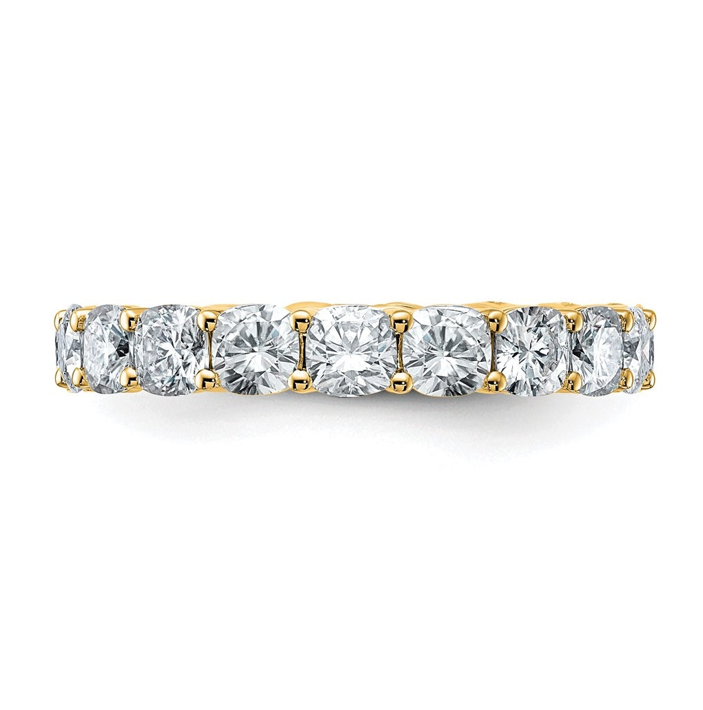 14K Yellow Or White Gold Lab Grown Diamond VS/SI+ G+ Cushion Complete Eternity Band