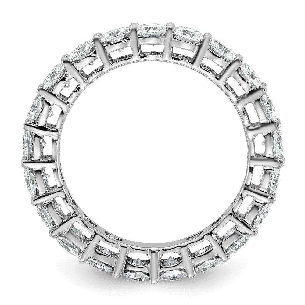 14K Yellow Or White Gold Lab Grown Diamond VS+ F+ Cushion Complete Eternity Band