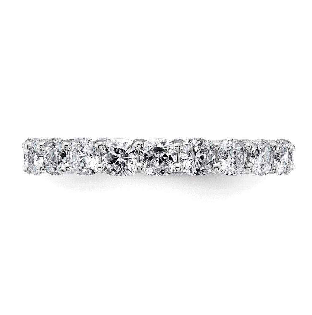 14K Yellow Or White Gold Lab Grown Diamond VS/SI+ G+ Cushion Complete Eternity Band