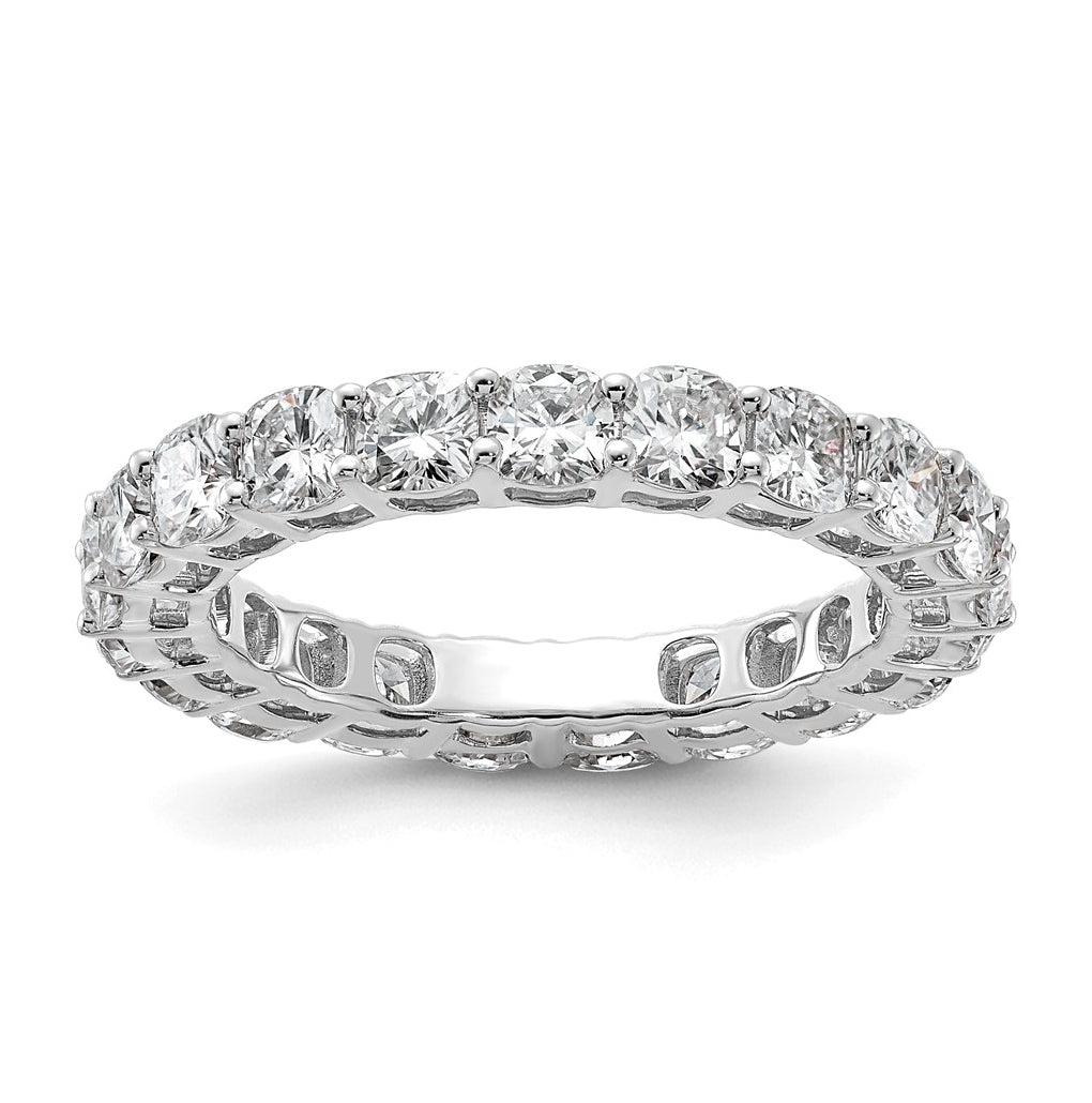 14K Yellow Or White Gold Lab Grown Diamond VS/SI+ G+ Cushion Complete Eternity Band