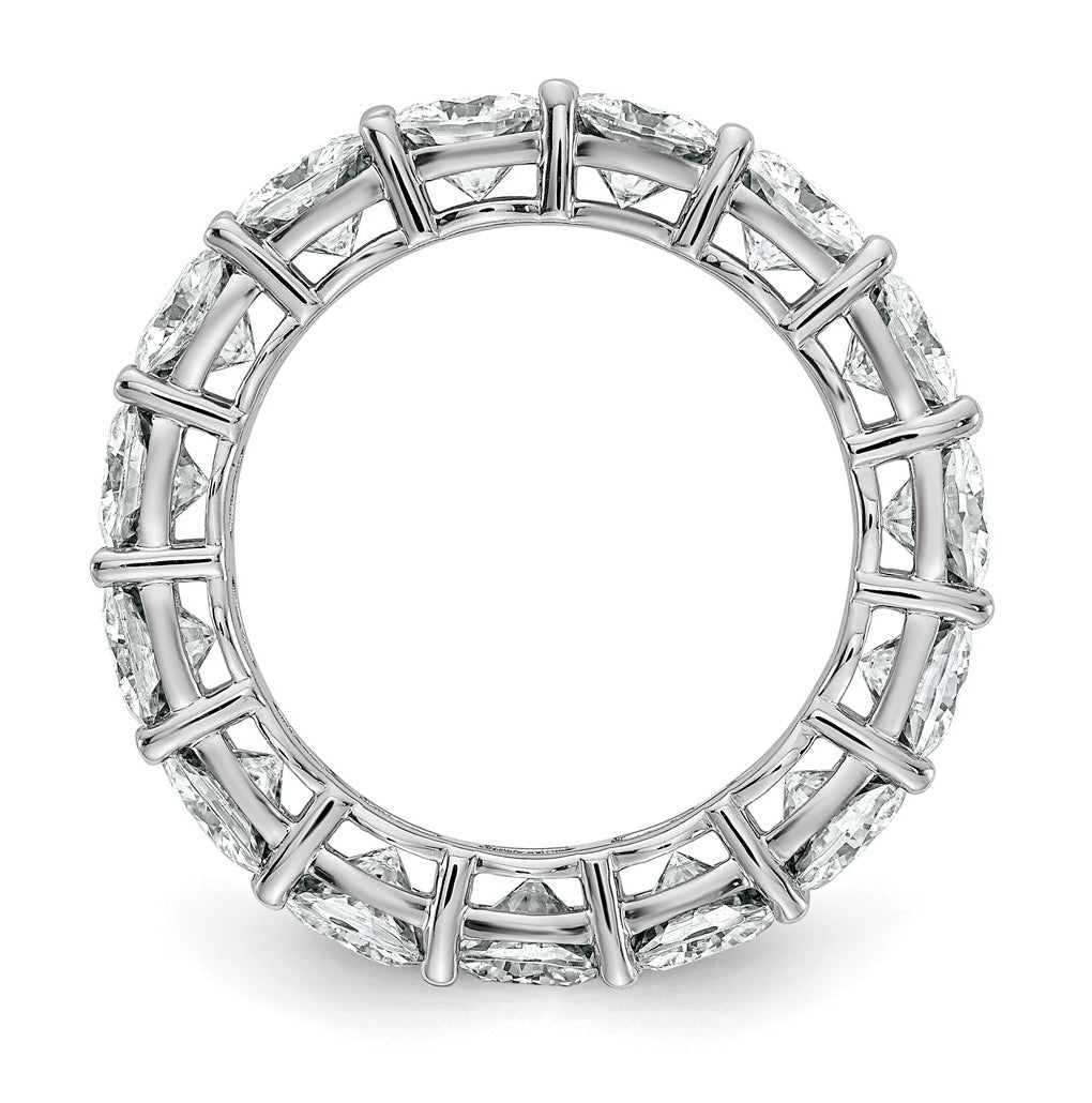 14K Yellow Or White Gold Lab Grown Diamond VS/SI+ G+ Cushion Complete Eternity Band