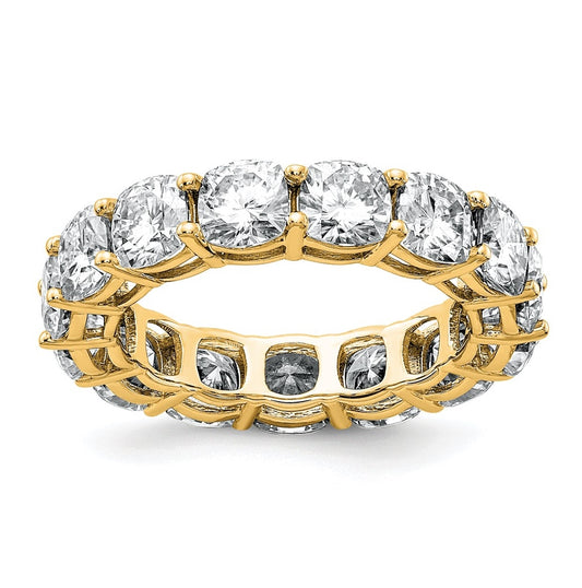 14K Yellow Or White Gold Lab Grown Diamond VS+ F+ Cushion Complete Eternity Band