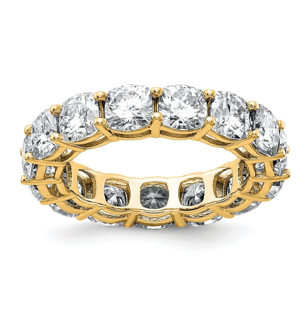 14K Yellow Or White Gold Lab Grown Diamond VS/SI+ G+ Cushion Complete Eternity Band