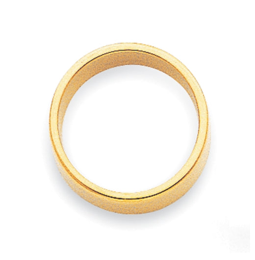 14k Yellow Gold 2mm Lightweight Flat Wedding Band Size 4.5
