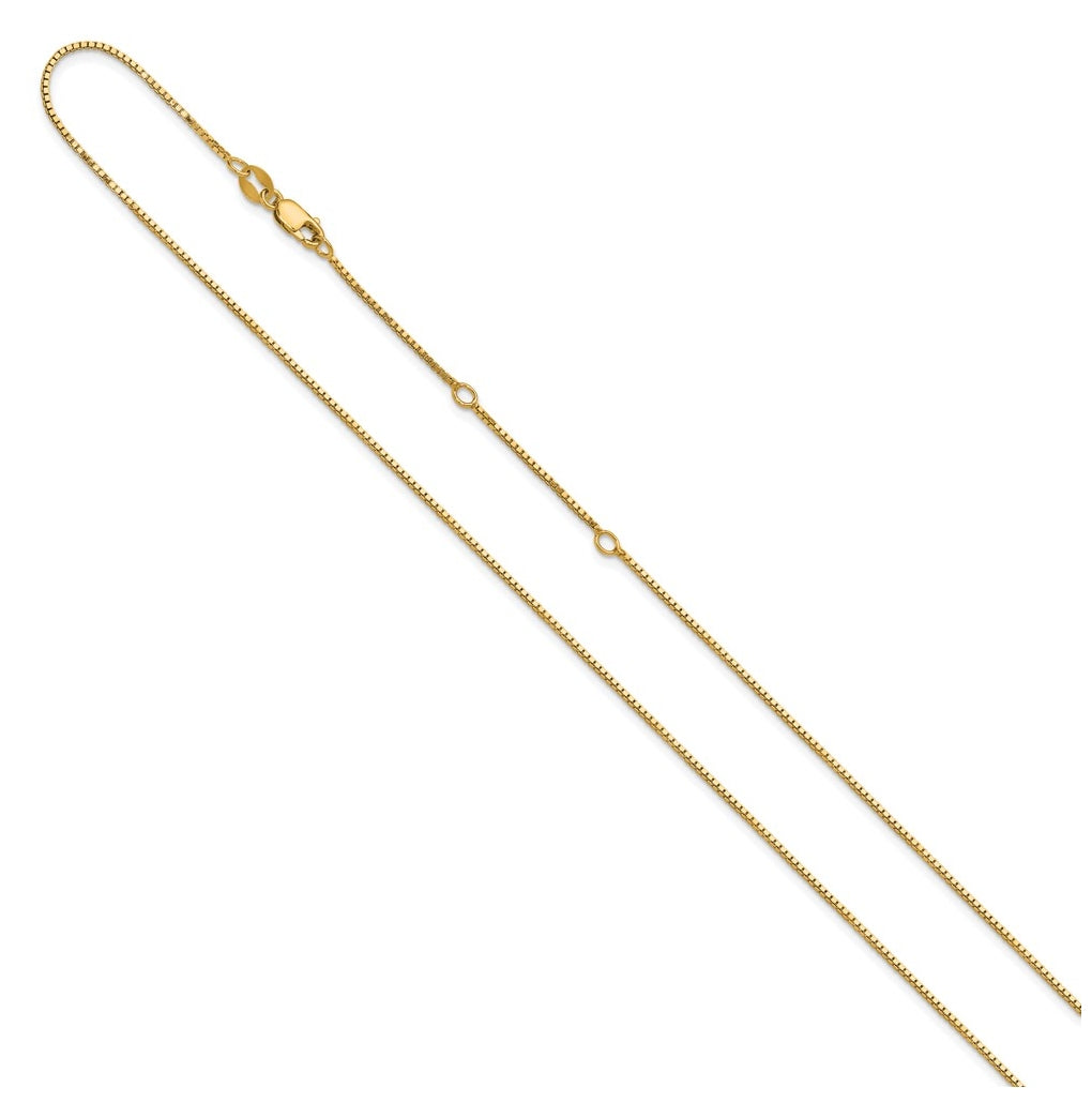 Sterling SIlver Or Rose Gold Plated Box 1in+1in Adjustable Chain