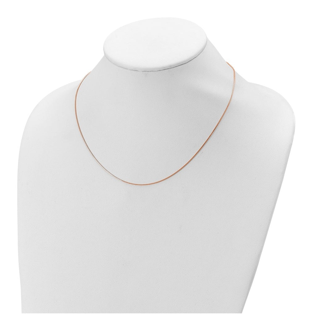 Sterling SIlver Or Rose Gold Plated Box 1in+1in Adjustable Chain
