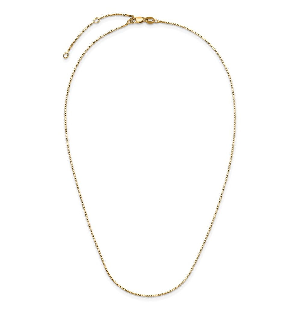 Sterling SIlver Or Rose Gold Plated Box 1in+1in Adjustable Chain