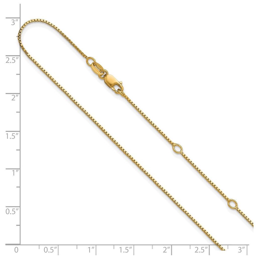 Sterling SIlver Or Rose Gold Plated Box 1in+1in Adjustable Chain
