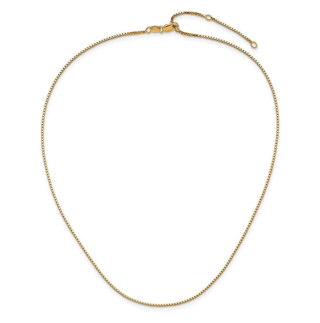 Sterling SIlver Or  Rose Gold Plated 1.1mm Box 1in+1in Adjustable Chain