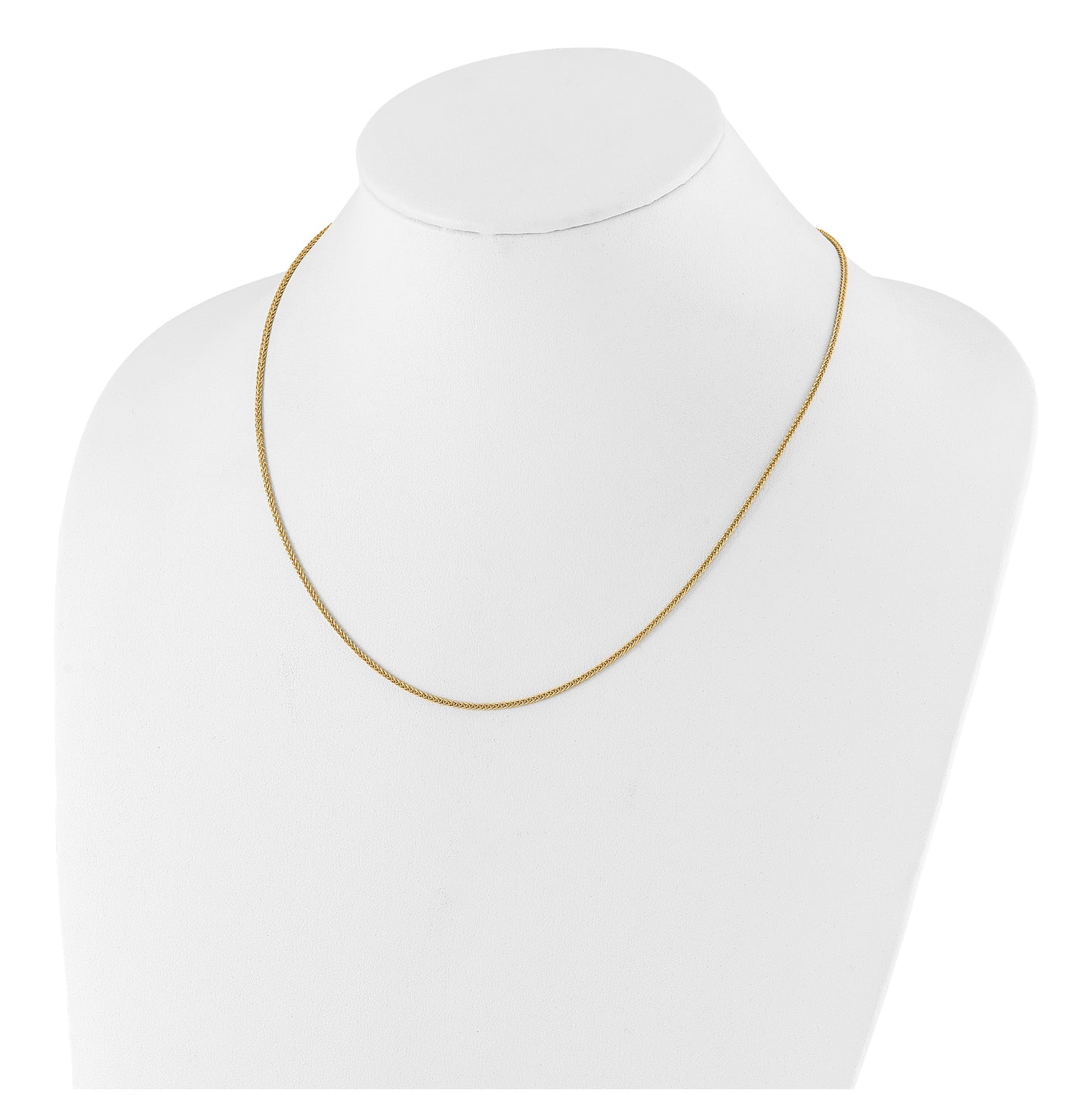 Sterling SIlver Gold Plated Adjustable 1.45mm D/C Square Spiga Chain