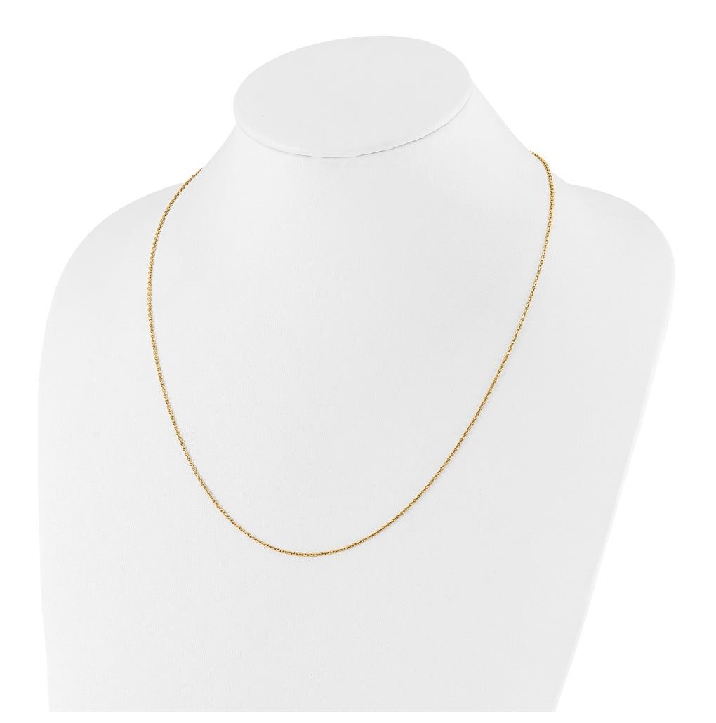Sterling SIlver Gold Plated Adjustable 1.75mm Cable Chain