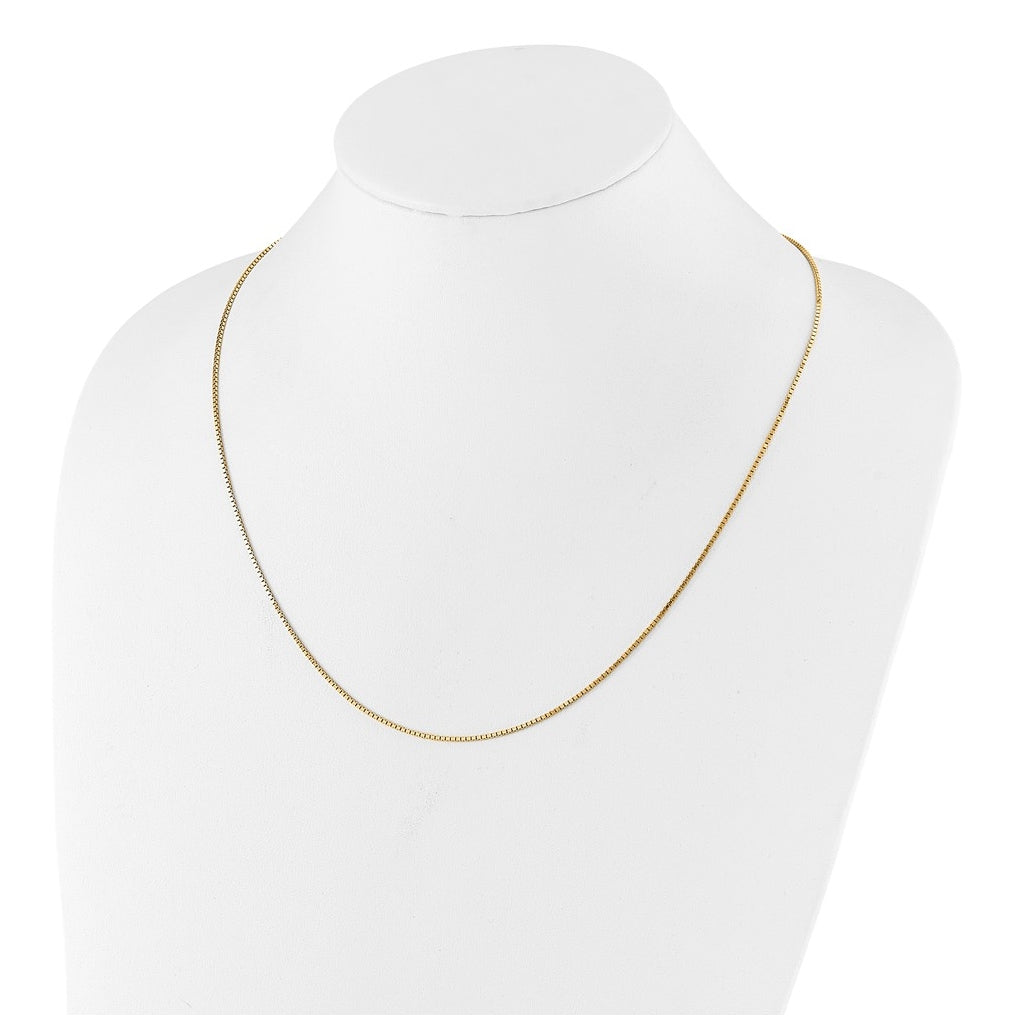 Sterling SIlver Gold Plated Adjustable 1.15mm Box Chain