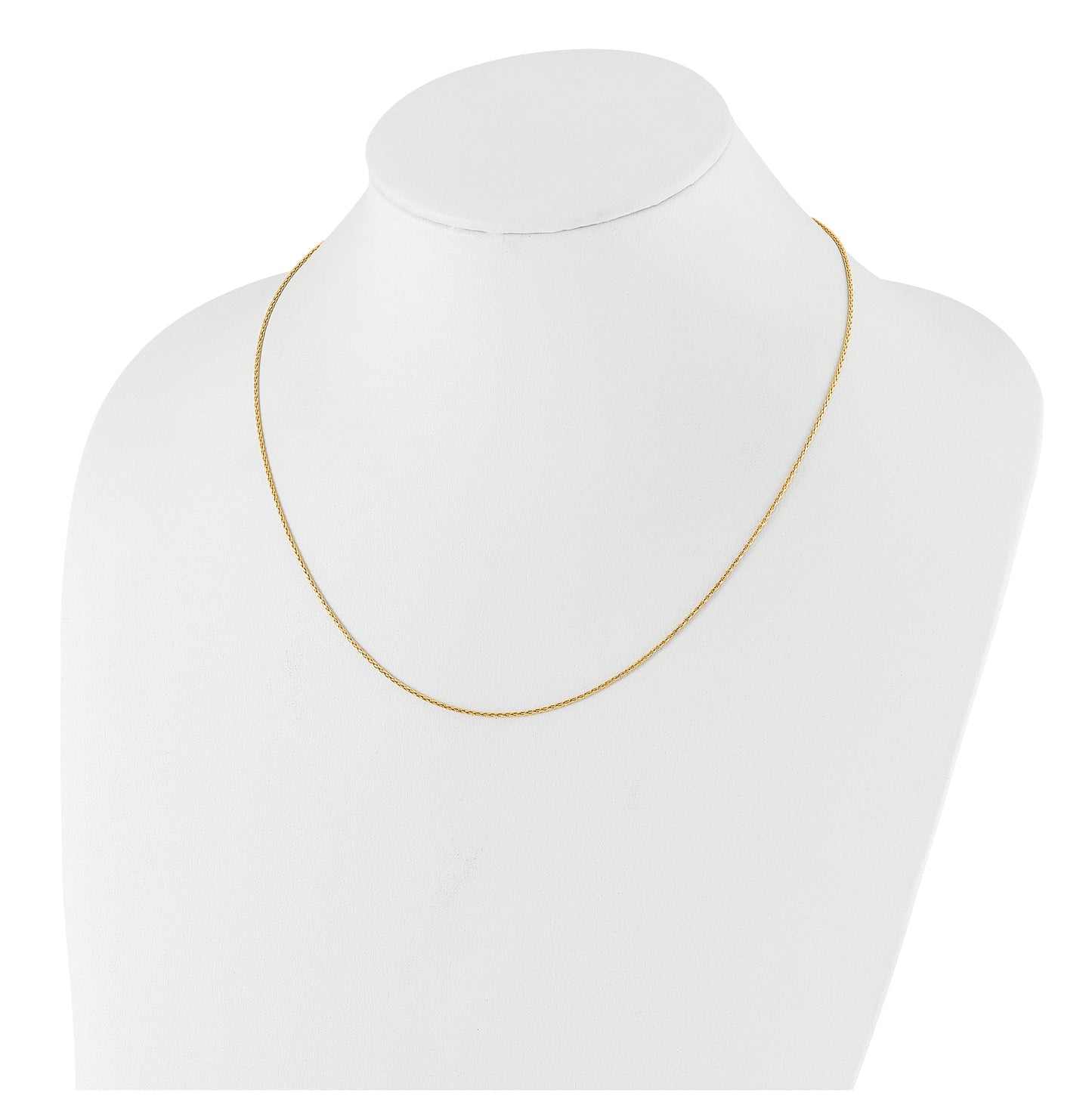 Sterling SIlver Gold Plated Adjustable 1.1mm D/C Spiga Chain