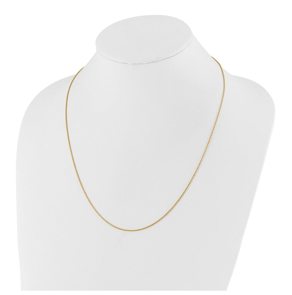 Sterling SIlver Gold Plated Adjustable 1.1mm D/C Spiga Chain