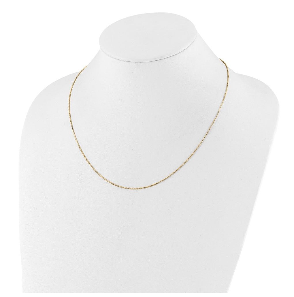 Sterling SIlver Gold Plated Adjustable .95mm D/C Spiga Chain