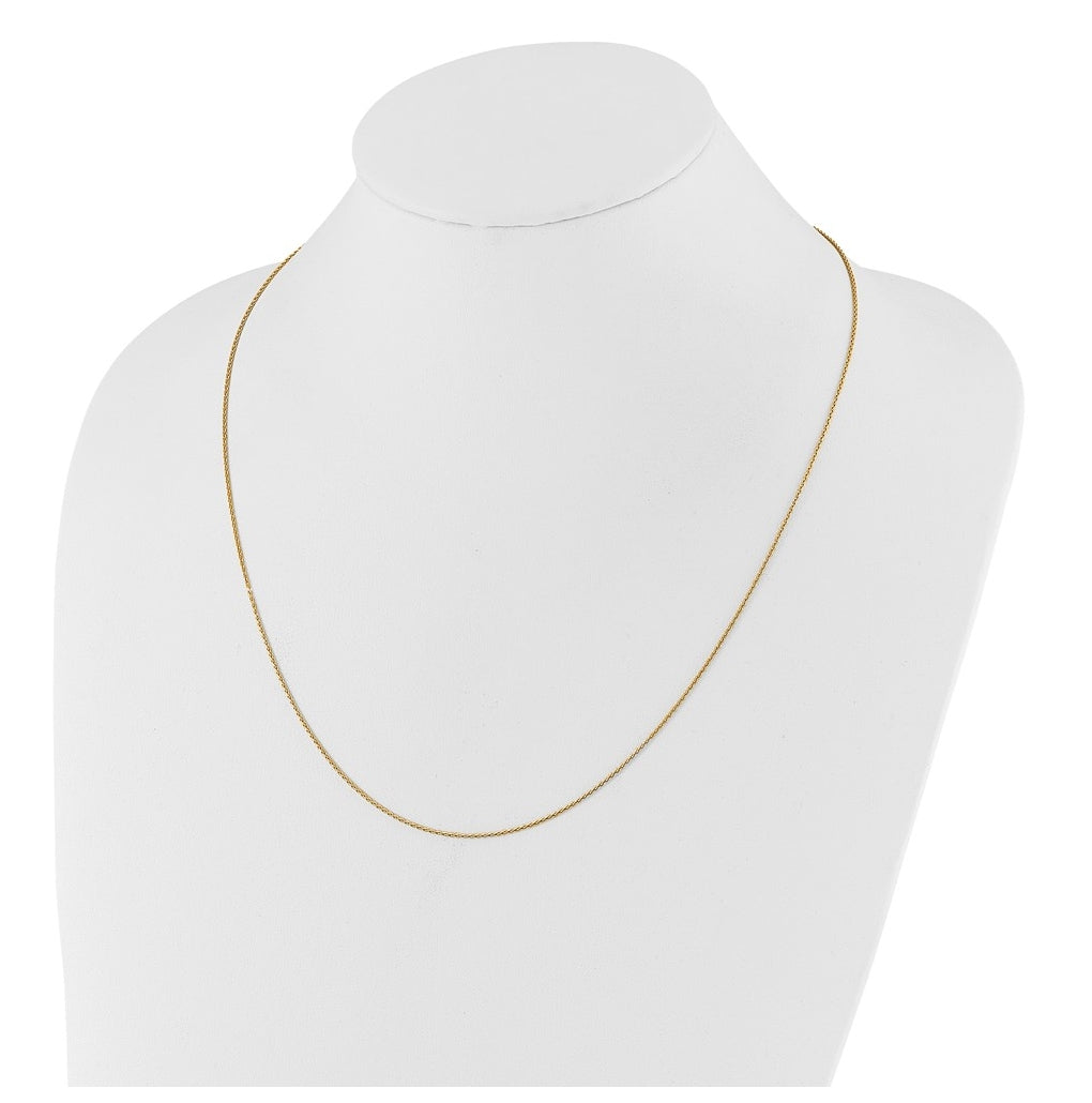 Sterling SIlver Gold Plated Adjustable .95mm D/C Spiga Chain