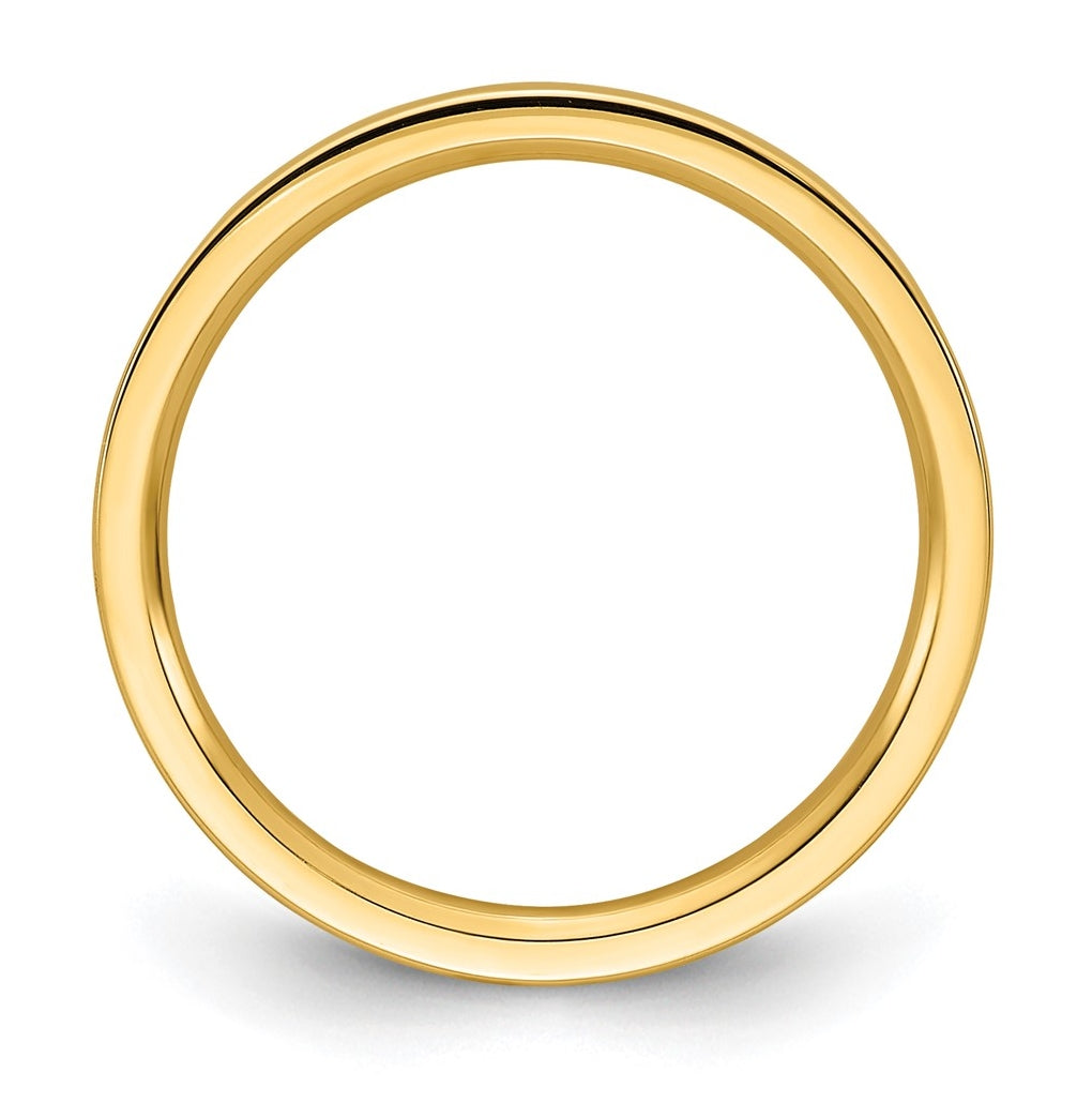 14K Yellow Or White Gold Standard Weight Flat Comfort Fit Wedding Band