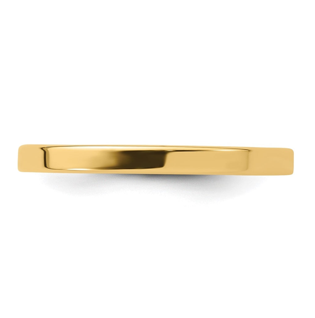 14K Yellow Or White Gold Standard Weight Flat Comfort Fit Wedding Band