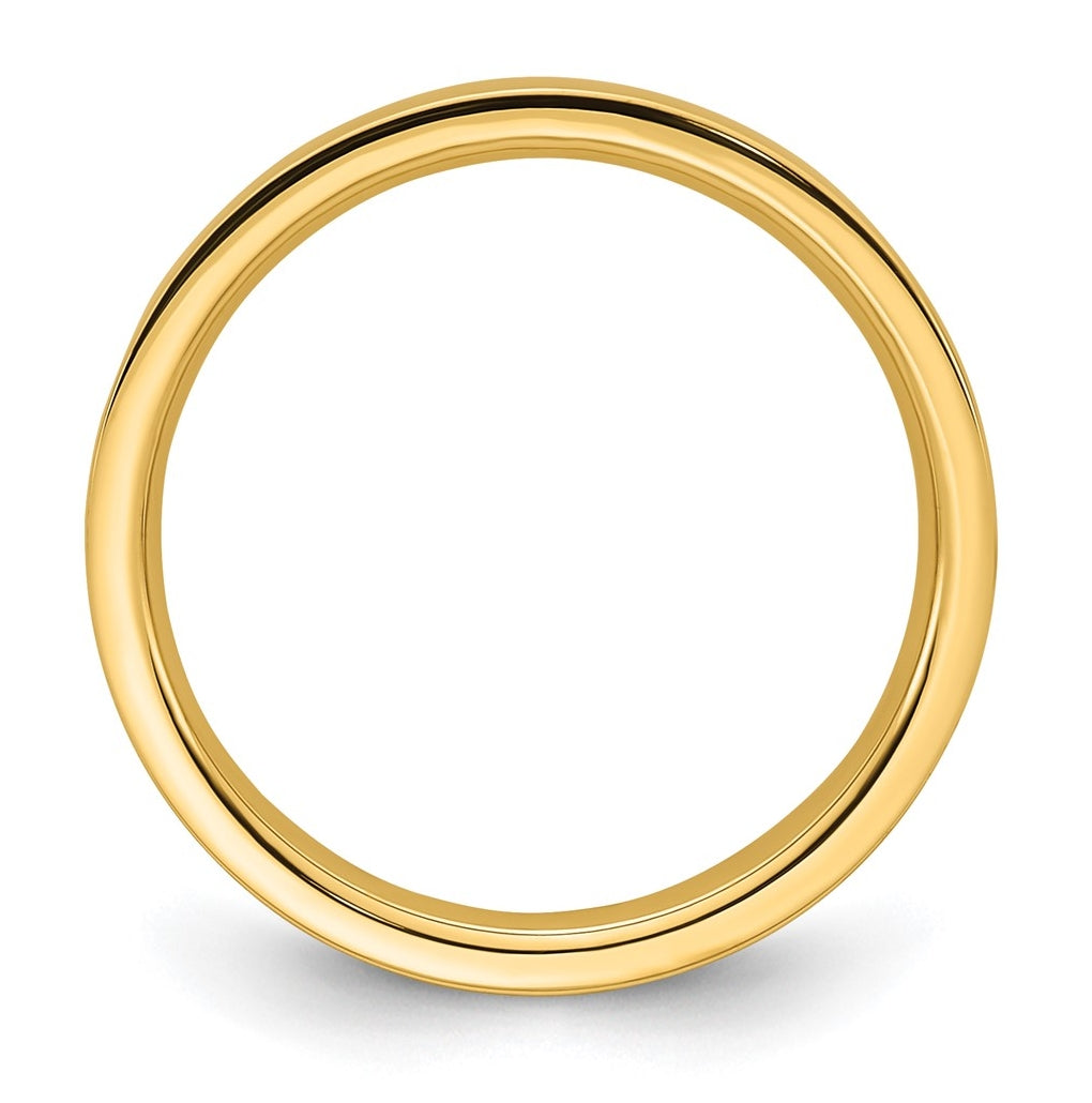 14K Yellow Or White Gold Standard Weight Flat Comfort Fit Wedding Band