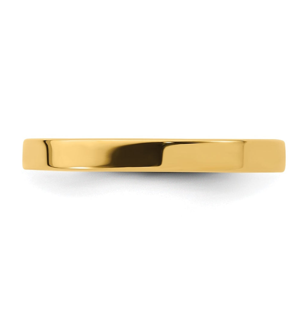 14K Yellow Or White Gold Standard Weight Flat Comfort Fit Wedding Band