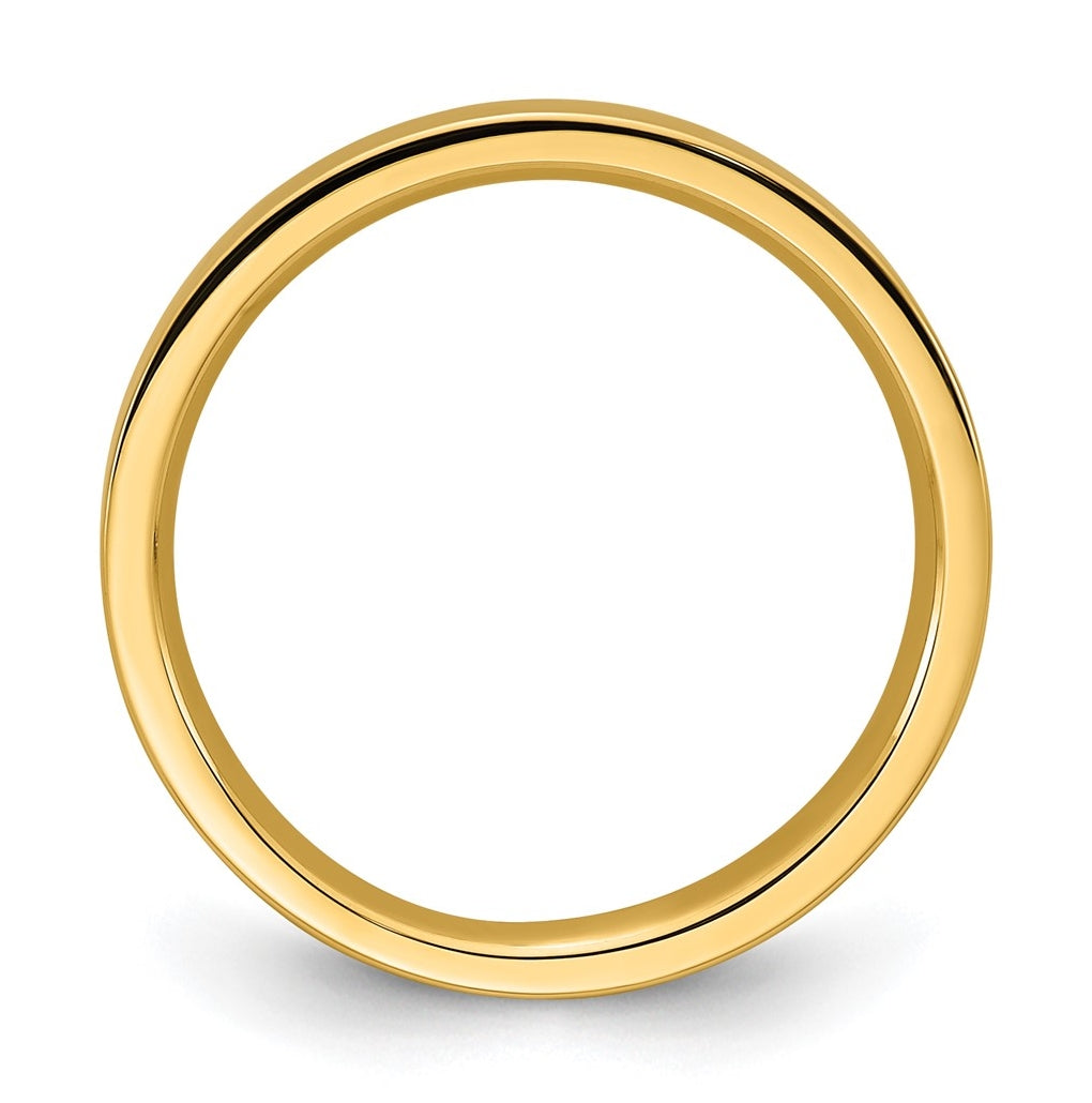 14K Yellow Or White Gold Standard Weight Flat Comfort Fit Wedding Band