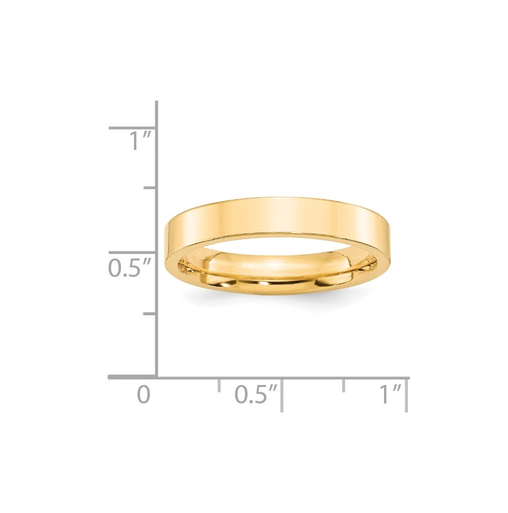 14K Yellow Or White Gold Standard Weight Flat Comfort Fit Wedding Band