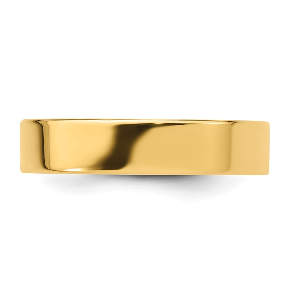 14K Yellow Or White Gold Standard Weight Flat Comfort Fit Wedding Band