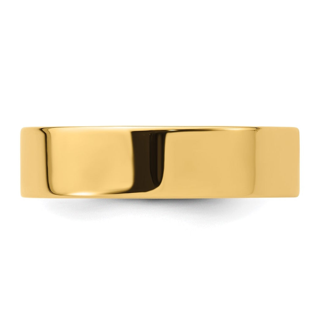 14K Yellow Or White Gold Standard Weight Flat Comfort Fit Wedding Band
