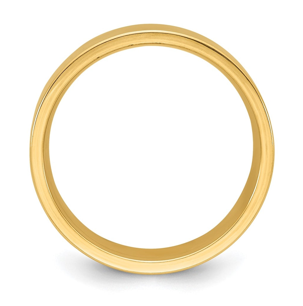 14K Yellow Or White Gold Standard Weight Flat Comfort Fit Wedding Band