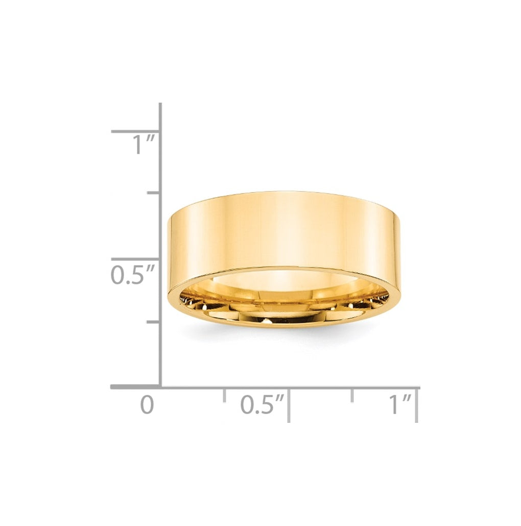 14K Yellow Or White Gold Standard Weight Flat Comfort Fit Wedding Band
