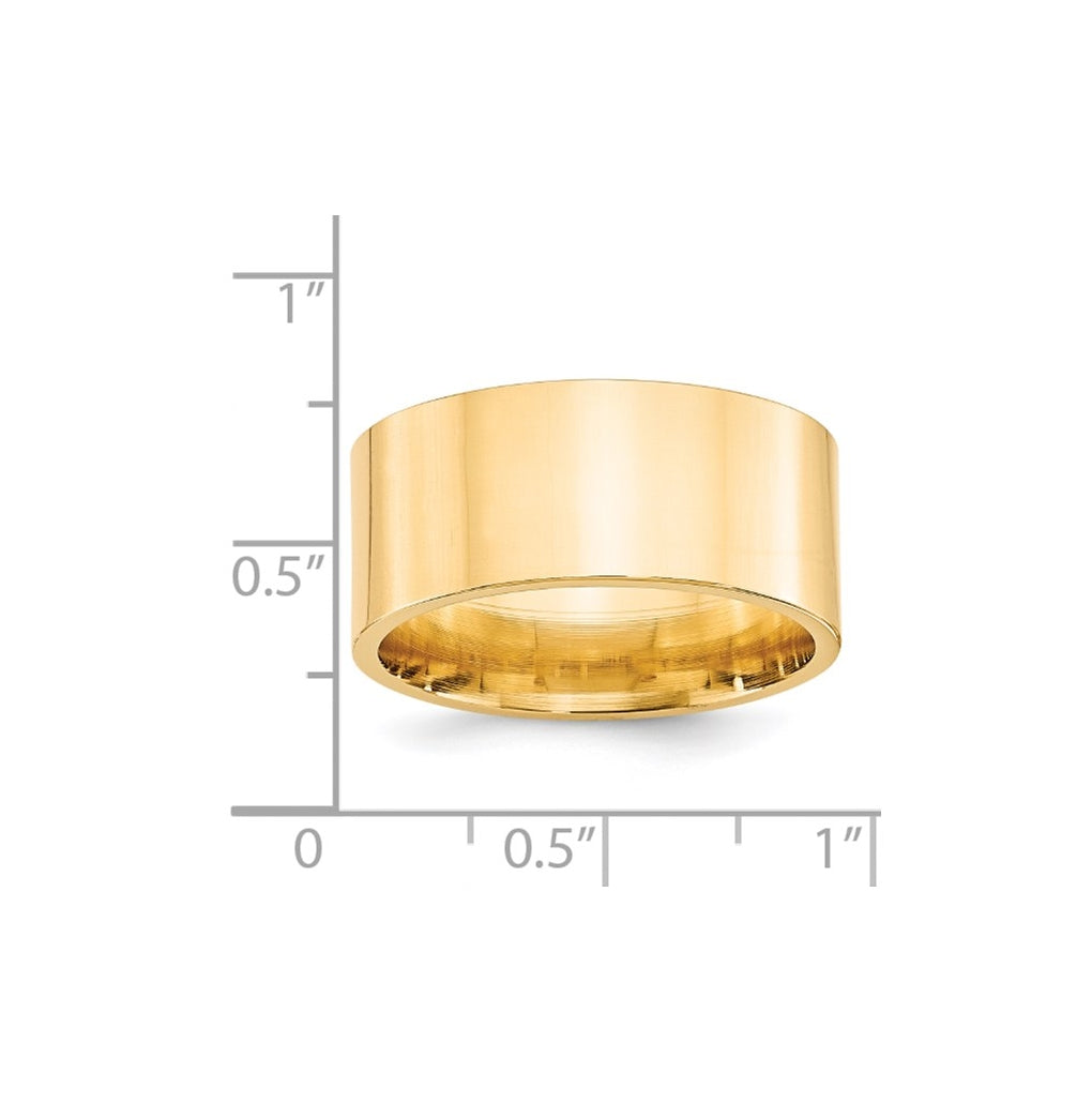 14K Yellow Or White Gold Standard Weight Flat Comfort Fit Wedding Band
