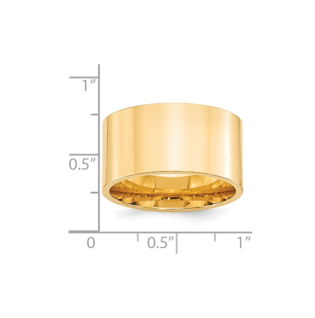 14K Yellow Or White Gold Standard Weight Flat Comfort Fit Wedding Band