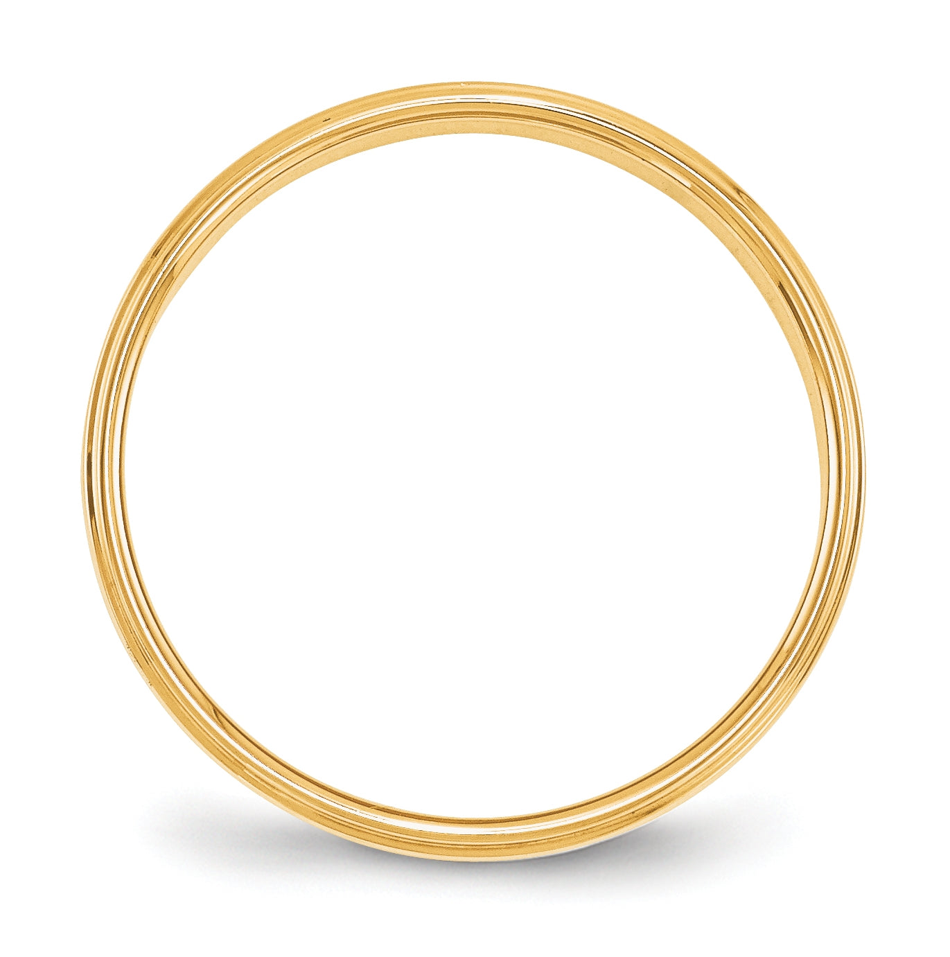 14k Yellow Gold 4mm Flat with Step Edge Wedding Band Size 4