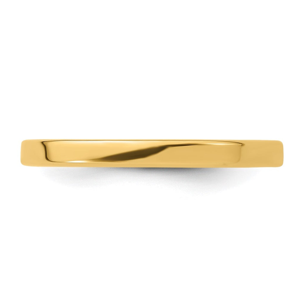 14k Yellow Or White Or Rose Gold Lightweight Flat Wedding Band