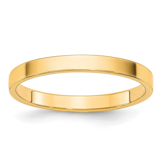 14k Yellow Or White Or Rose Gold Lightweight Flat Wedding Band